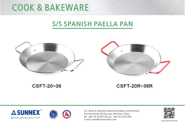 Sunnex rozsdamentes acél spanyol paella serpenyő