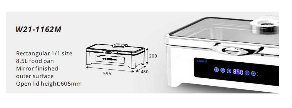 Sunnex Dry Heat vízmentes svédasztalos büfé